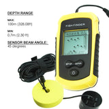 Ff-1108-1 Wired 100M Digital Sonar Transducer Fishfinder Alarm Portable Lcd Display 12M Cable For