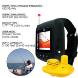 Ff-518 Wrist Watch Wireless 45M Fish Finder Clock Mode Fish Detector Colored Display Multi Language