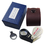 Gm21 Mini Jeweler Loupe 20X Magnifier + Led & Uv Light 21Mm Lens Jeweller Loupes