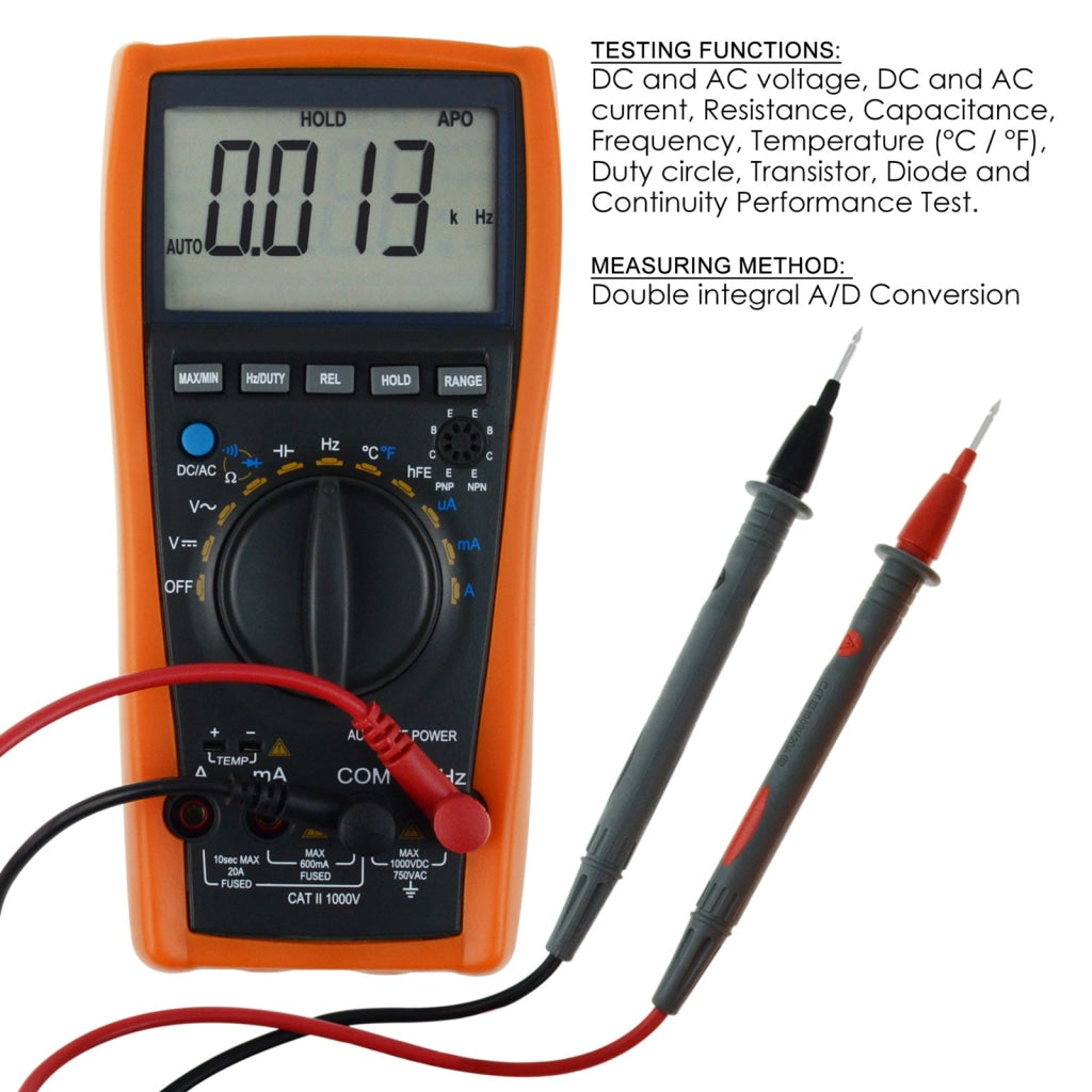 Vc-99 Professional Digital Multimeter Auto-& Manual-Ranging 6000 Counts With K-Type Thermocouple/ Ac