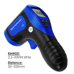 Tac-44 Handheld Digital Laser Non-Contact Tachometer Rotational Speed Measuring Gun 2.5-99999 Rpm