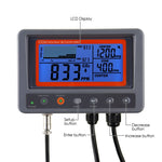 7530 Digital CO2 Carbon Dioxide IAQ Monitor Controller with Relay Function 45m Cable NDIR Sensing Probe for Green House Home, Office, Factory