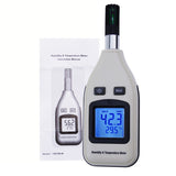 HTM-238 Handheld Digital Humidity & Temperature Meter 0~100% RH/ -30~70°C (-22~158°F) LCD Display Backlight Moisture Thermo Hygrometer Thermometer Small Tester Gauge for Home Kitchen Indoor Outdoor