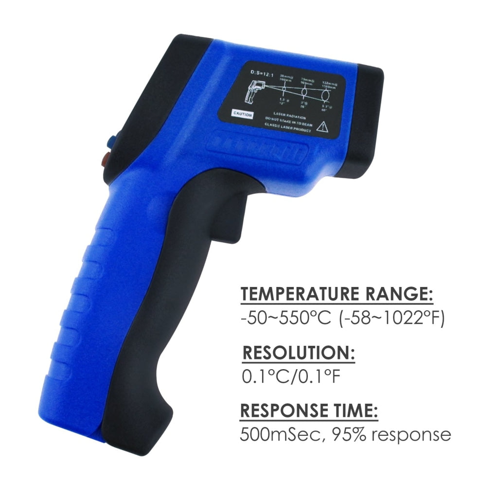 The-33 Non- Contact Infrared (Ir) Laser Thermometer Temperature Range -50~550°C (-58~1022°F)
