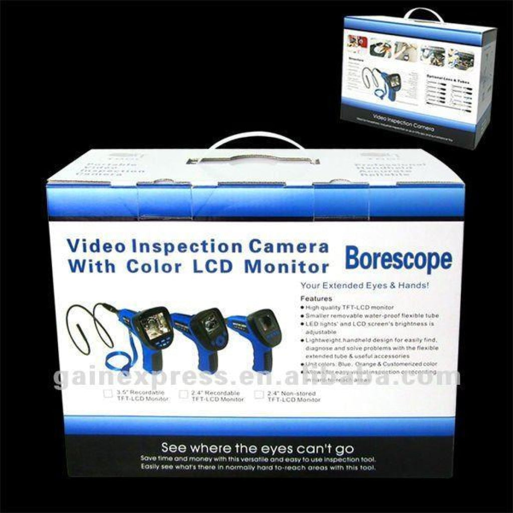 Gain Express C0599E_1M_5.5mm Industrial 3.5 Endoscope 5.5mm Camera Video & Sound Recording Borescope w/ Mic