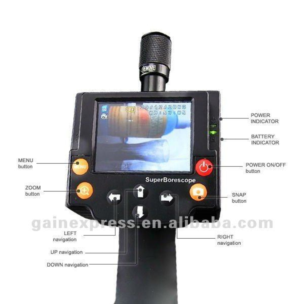 Vid-8 Industrial 2.4 Recordable Waterproof Endoscope Inspection Video + Sd Card Camera