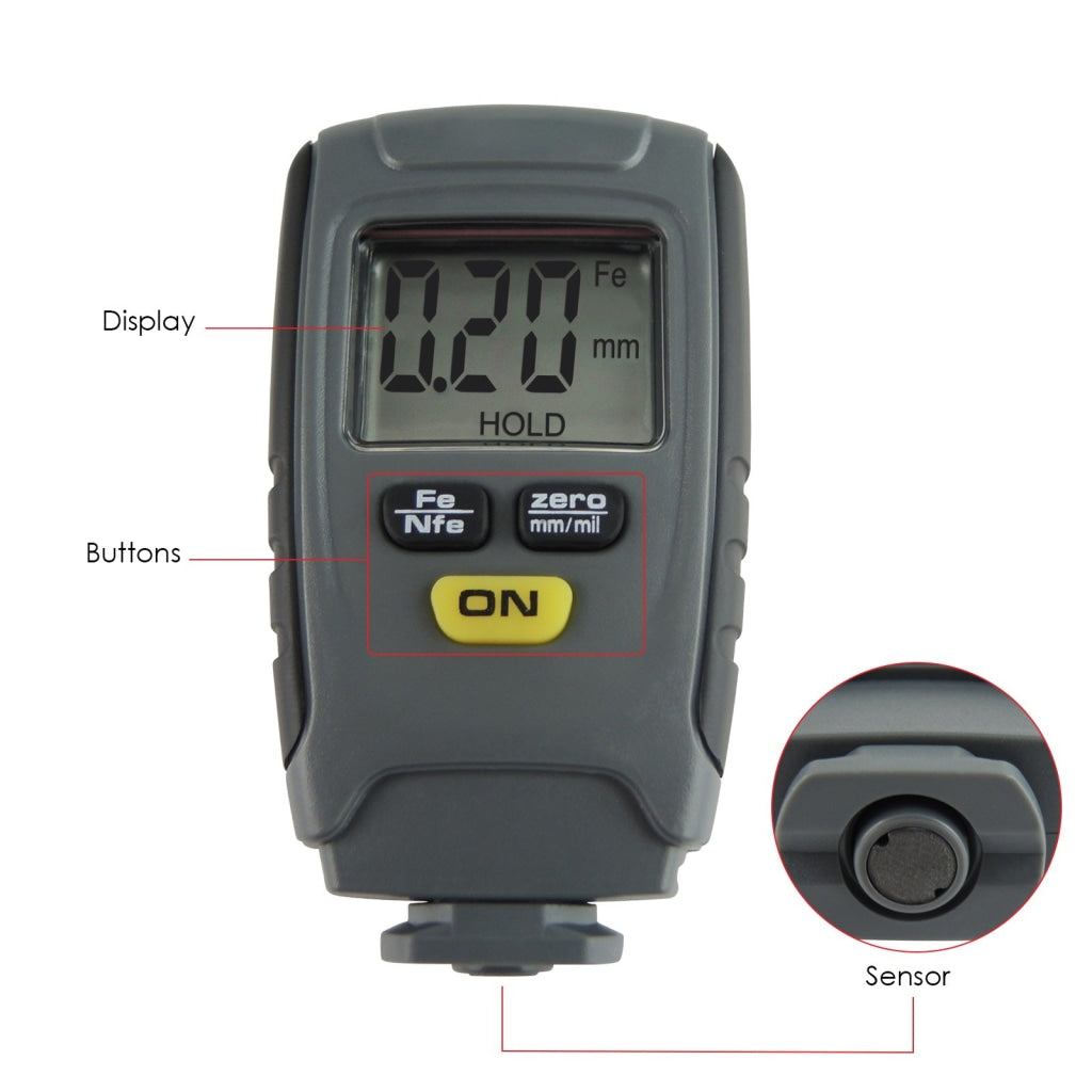 Gx-Ct01 Paint Coating Thickness Meter Tester Digital Gauge Car Automotive Tool