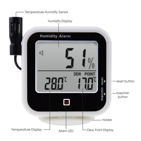 E04-019 Digital Indoor / Outdoor Thermo-Hygrometer Thermometer