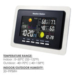 Ws-104_Eu_2S Wireless Weather Station Temperature Humidity Rcc Dcf 2 Remote Sensors Indoor Outdoor