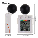 87784 Wearable 2-in-1 WBGT + HI Heat Index Checker Wet Bulb Globe Temperature Heat Stress Meter Air Globe Temperature Humidity Tester with Dangerous Level Indicator Audible Alarm