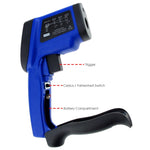 The-34 -50~750°C/ -58~1382°F Non Contact Digital Ir Infrared Laser Thermometer 12:1 Ds Pyrometer