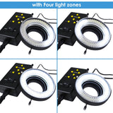 GX-860 144 LED Microscope Camera Ring Light (4zone control 61mm MaxDia)