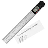 6-039R_300MM Electronic 2-in-1 Digital Protractor Angle Ruler 300mm (12inch) 360° Angle & Length Measurement for Home Improvement, Woodworking, Workshop