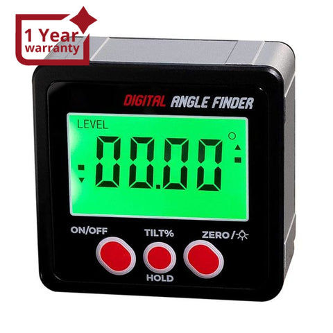 6-041R Digital Angle Finder Level Box with Magnetic Base Bright Backlight Protractor Inclinometer Self-inverting Display Gauge
