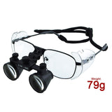 DL-025 2.5x Magnification Dental Loupes, Galilean Style Titanium Frame, Dental Surgical Medical Binocular, 100mm Field of View + 90mm Depth of Field +420mm Working Distance, Flip-Up Function Flexible Optical Glass Loupe Dentistry - Gain Express