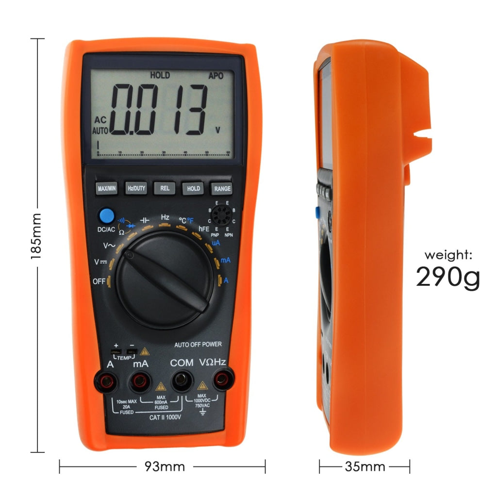 Vc-99 Professional Digital Multimeter Auto-& Manual-Ranging 6000 Counts With K-Type Thermocouple/ Ac