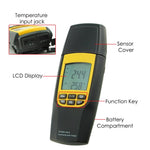 Va-8060 Digital K Or J Type Thermometer Thermocouple With 4 Probes Large Lcd Display Meter Tester