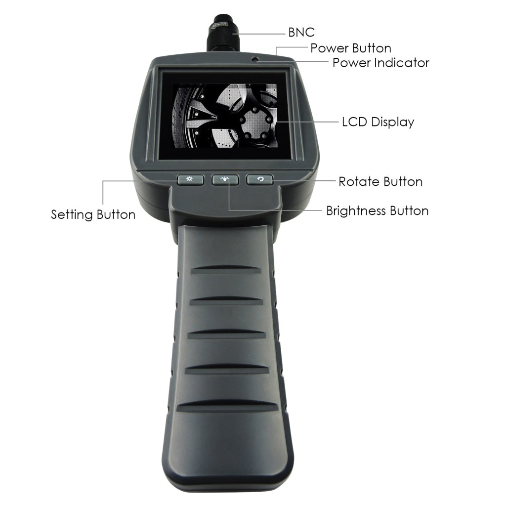Vid-71_9_3M Industrial Inspection Camera 9Mm 3M Cable Borescope With 4 Led 2.4 Hd Lcd Endoscope