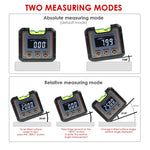 AGF-321 Digital Angle Gauge Electronic Protractor Highly Precise Level Box with Bubble Level Magnetic Base Angle Measurement Tool LCD Technology Bright Display