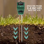 Sqm-256_Glove Soil Ph Moisture & Light Meter 3 Way Tester Kit (Silver Or Green With Free Gloves)