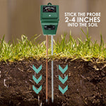 Sqm-256 Soil Ph Moisture & Light Meter 3 Way Tester Kit Gardening Acidity Probe Test Tool Plants
