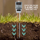 Sqm-256 Soil Ph Moisture & Light Meter 3 Way Tester Kit Gardening Acidity Probe Test Tool Plants