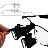 DL-025 2.5x Magnification Dental Loupes, Galilean Style Titanium Frame, Dental Surgical Medical Binocular, 100mm Field of View + 90mm Depth of Field +420mm Working Distance, Flip-Up Function Flexible Optical Glass Loupe Dentistry - Gain Express