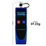 CAB-38 OPM Optical Power Meter Digital Power Factor Meter,  -70 ~ 6dBm with 6 Optic Wave Length, Portable Fiber Optic Cable Tester with FC converter for FC/SC/ST - Gain Express