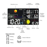 Ws-104_Eu_3S Weather Station Indoor Outdoor Temperature Humidity Rcc Dcf 3 Wireless Remote Sensors