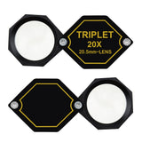 Gem-252 20X Magnification 20.5Mm Jeweler Gem Loupe Triplet Lens Magnifier Jewelry Optical Glass
