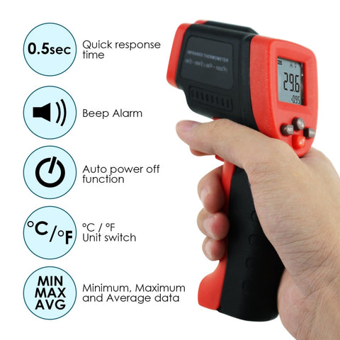 Measuring Water Temperature with Lasergrip 774 Infrared Thermometer 