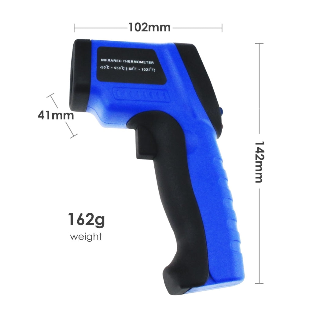 The-33 Non- Contact Infrared (Ir) Laser Thermometer Temperature Range -50~550°C (-58~1022°F)