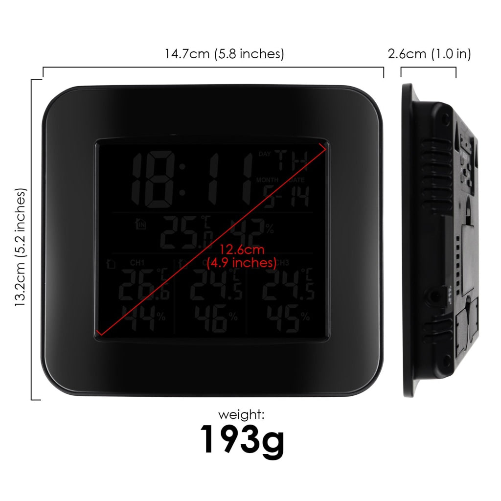 Wea-288 Digital Wireless Weather Station Indoor Outdoor Temperature And Humidity Measure Hygrometer