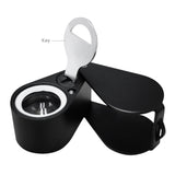 Gem-249 30X Magnification Jewelry Gem Loupe With Uv & 6 Led Light 21Mm Optical Glass Achromatic