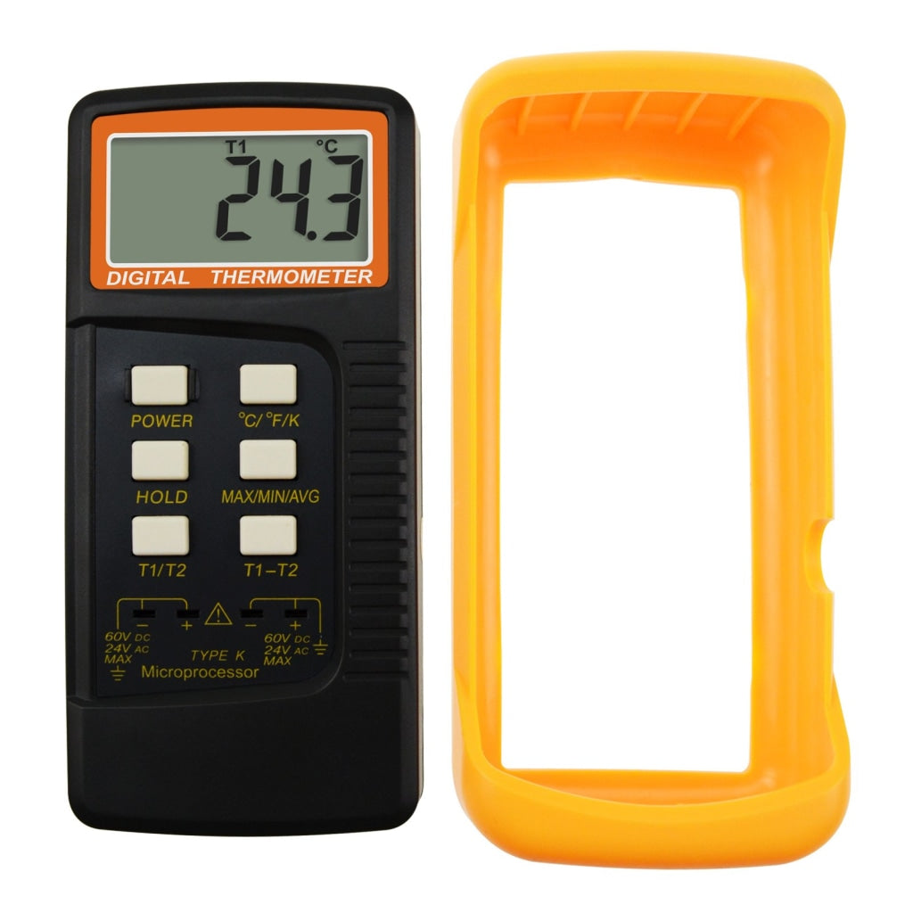 K-Type Thermometer with Thermocouple Sensor 1300°C (2372°F) °C, °F & K –  Gain Express