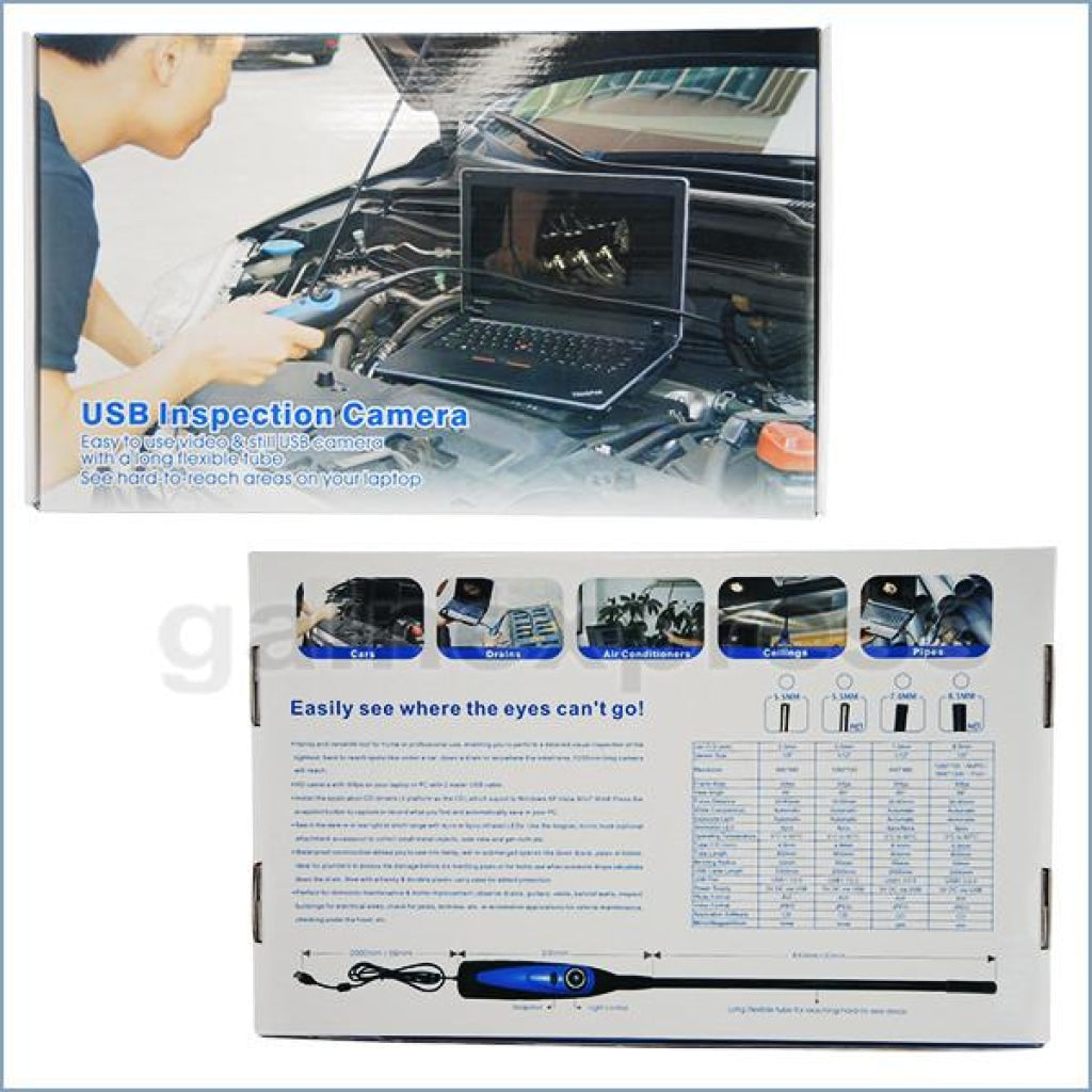 C0598AS_3M USB Video Inspection Borescope 3M Cable Endoscope Pipe Snake Scope 8.5mm HD Camera - Gain Express