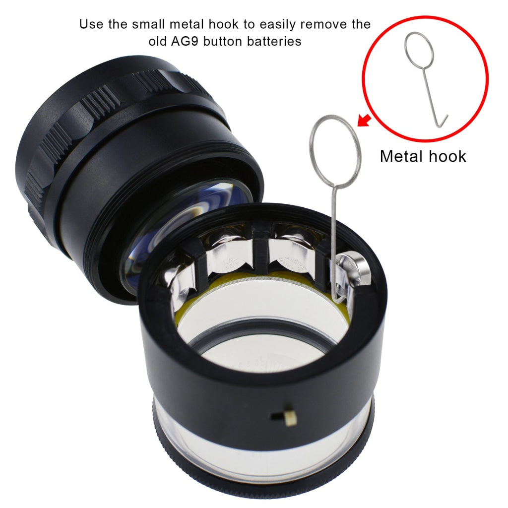 10x Magnification Loupe with leather case for clock repair - Clockworks.