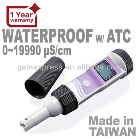 Cond-21 Waterproof Professional Digital 19990us/cm ATC Conductivity Meter EC Tester Taiwan Made - Gain Express