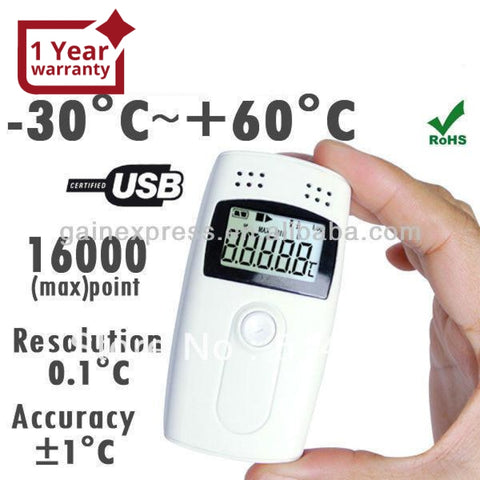 E03RC-4 Digital Temperature USB interface Data Logger 16000 Points - Gain Express