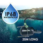 FF-180PR LUCKY Underwater Camera Fish Locator Finder 120° Wide Angle 20M Cable Length 4 IR LED 4.3" Display Video Photo Capture Rechargeable