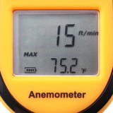 Gm8908 Pocket-Size Digital Thermo Anemometer Handheld Air Wind Flow Velocity Speed Meter Testing