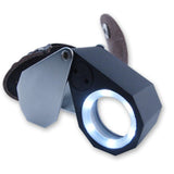 Gm10 Mini 10X Jeweler Loupe Magnifier + 6 Led Light 21Mm Lens Jeweller Loupes