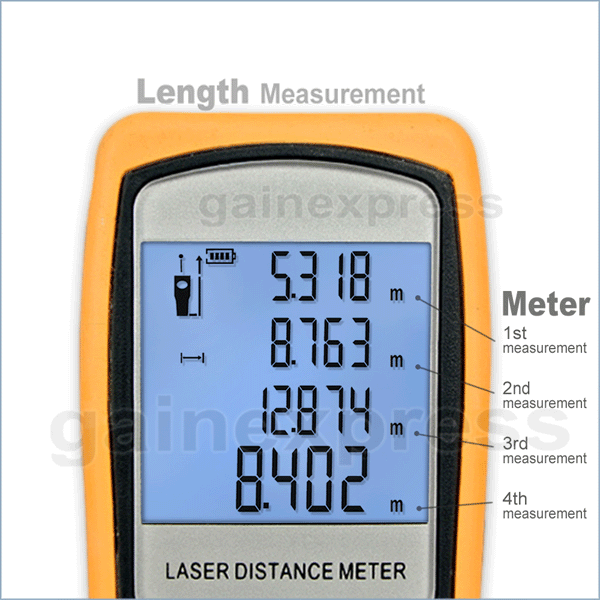 Gain Express GM40D Professional 40m Laser Distance Meter w/ High Accuracy ±1.5mm
