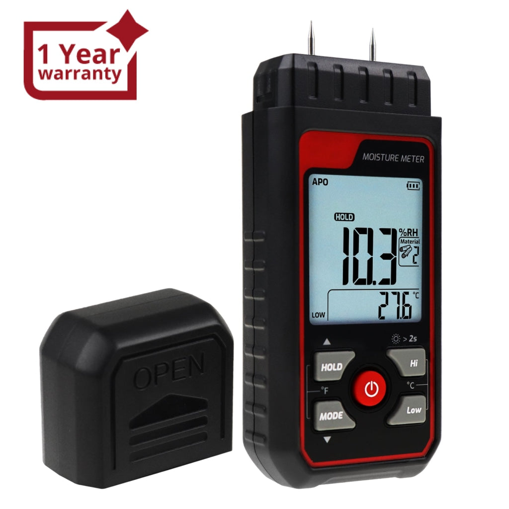 HTM-344 Pin Type Handheld Moisture Meter Humidity Tester Detector Visu –  Gain Express