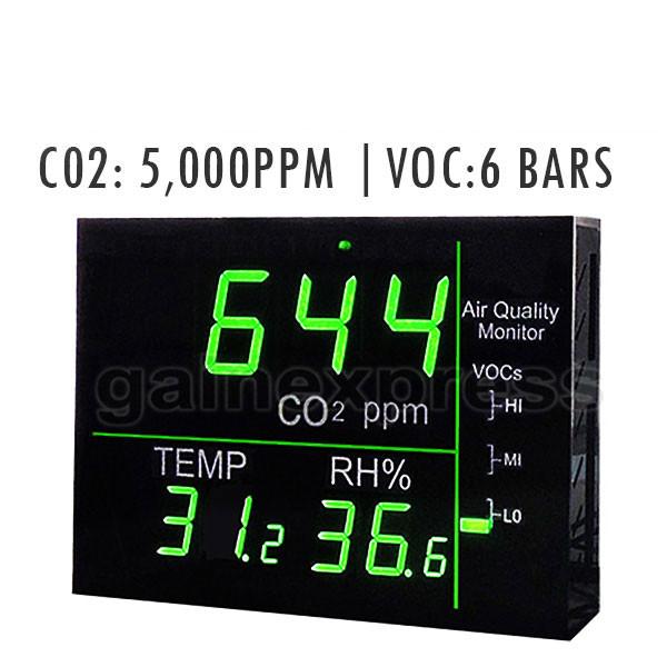 M0198158 Wall Mount Smart Led Display Co2 Voc Temperature & Rh Monitor Made In Taiwan (Fb) Co2/co