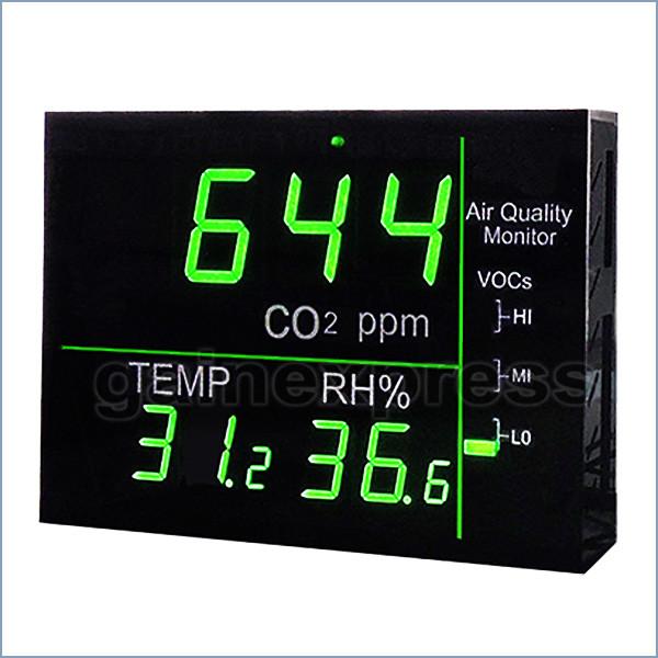 M0198158 Wall Mount Smart Led Display Co2 Voc Temperature & Rh Monitor Made In Taiwan (Fb) Co2/co