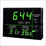 M0198158 Wall Mount Smart Led Display Co2 Voc Temperature & Rh Monitor Made In Taiwan (Fb) Co2/co