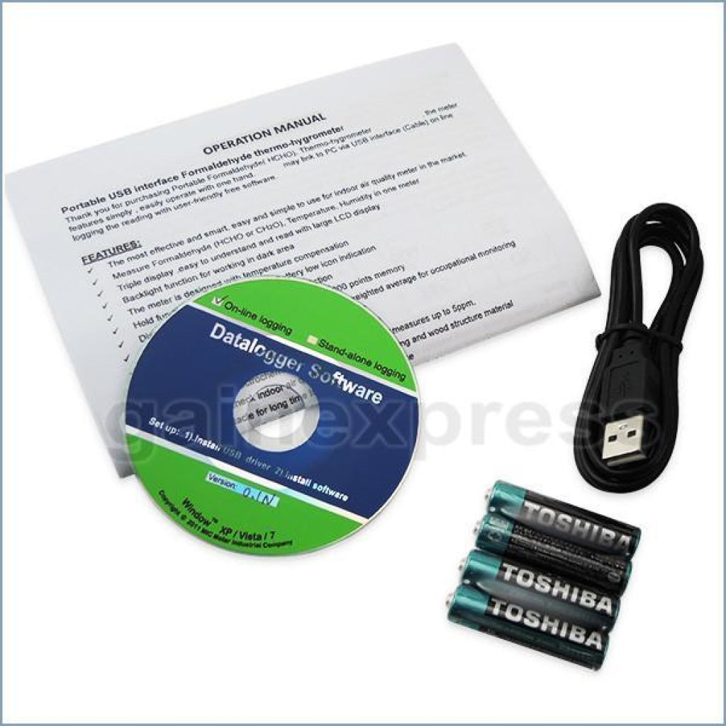 Gain Express M0198171 Digital USB Interface Formaldehyde HCHO Thermo-hygrometer Meter Made in Taiwan