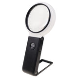 MLL-362 Multifunction Magnifier Double Lens 10x and 25x Magnification with AC/DC Power 5LED and 2UV Light 90mm Optical Lens Handheld or Desktop Used