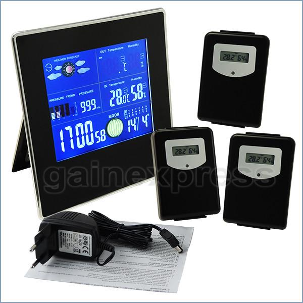 S08S620Pv_3S Wireless Weather Station Indoor/outdoor Temperature Humidity Rh Air Pressure Rcc Dcf